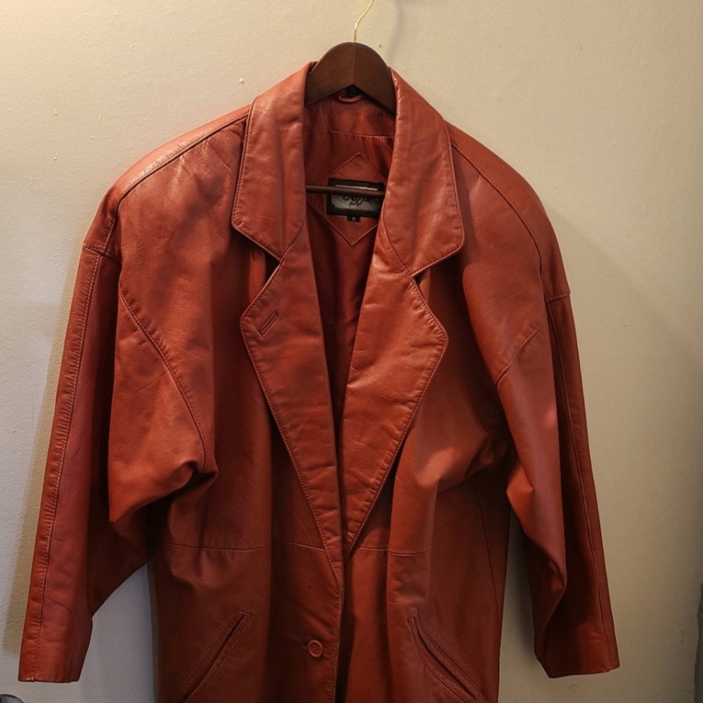 Vintage retro Leather  Jacket  70s 80s Fashion